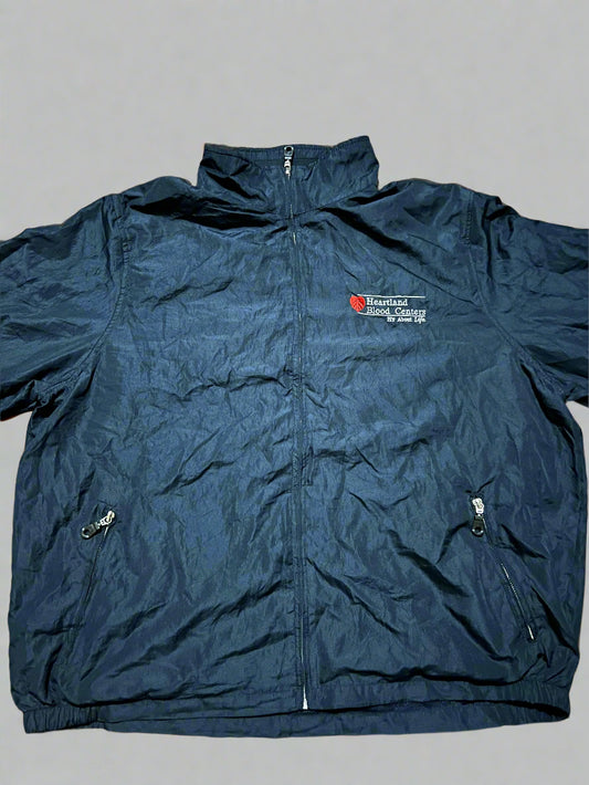 Heartland Blood Centers Navy Windbreaker