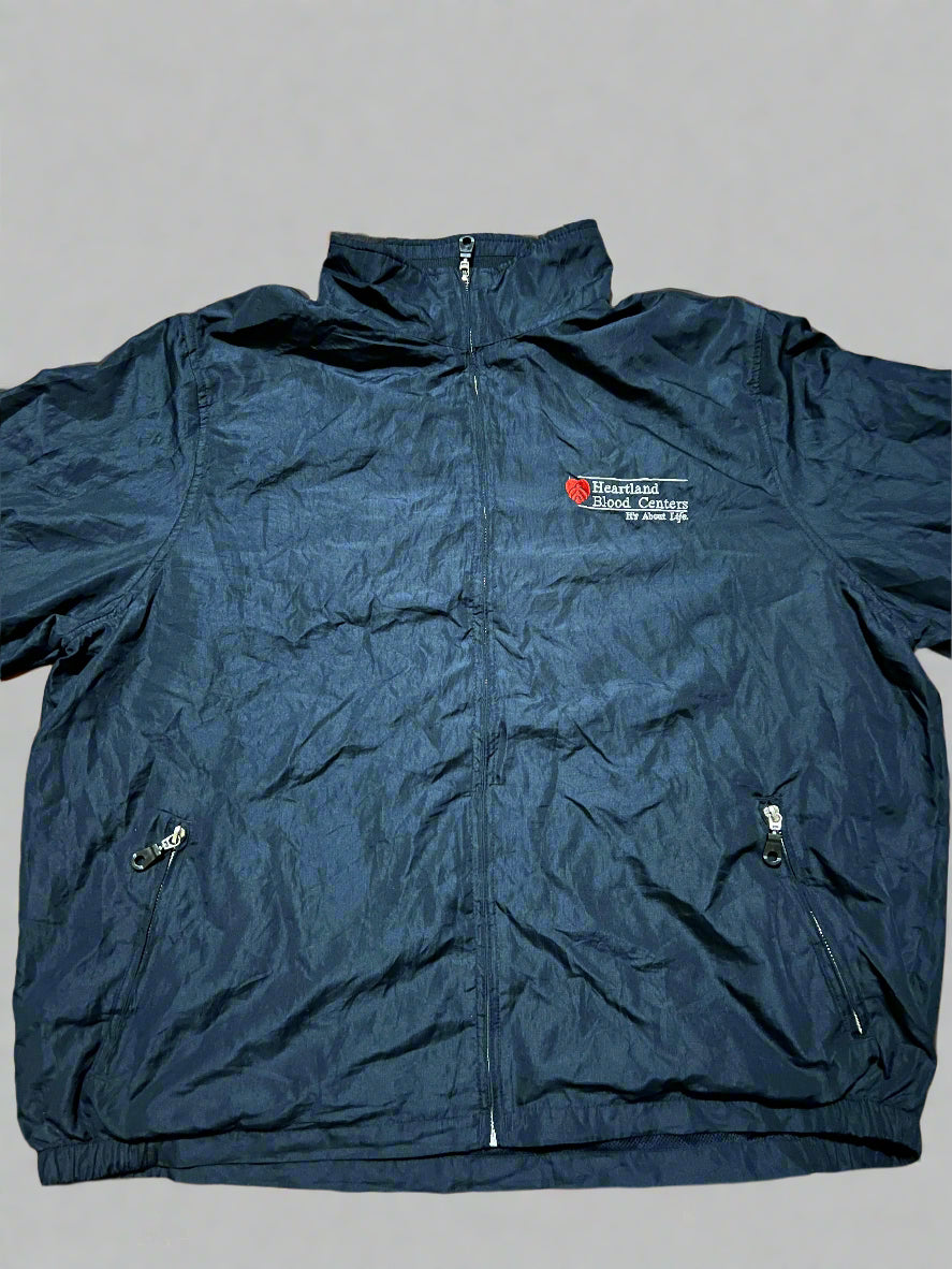 Heartland Blood Centers Navy Windbreaker